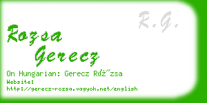 rozsa gerecz business card